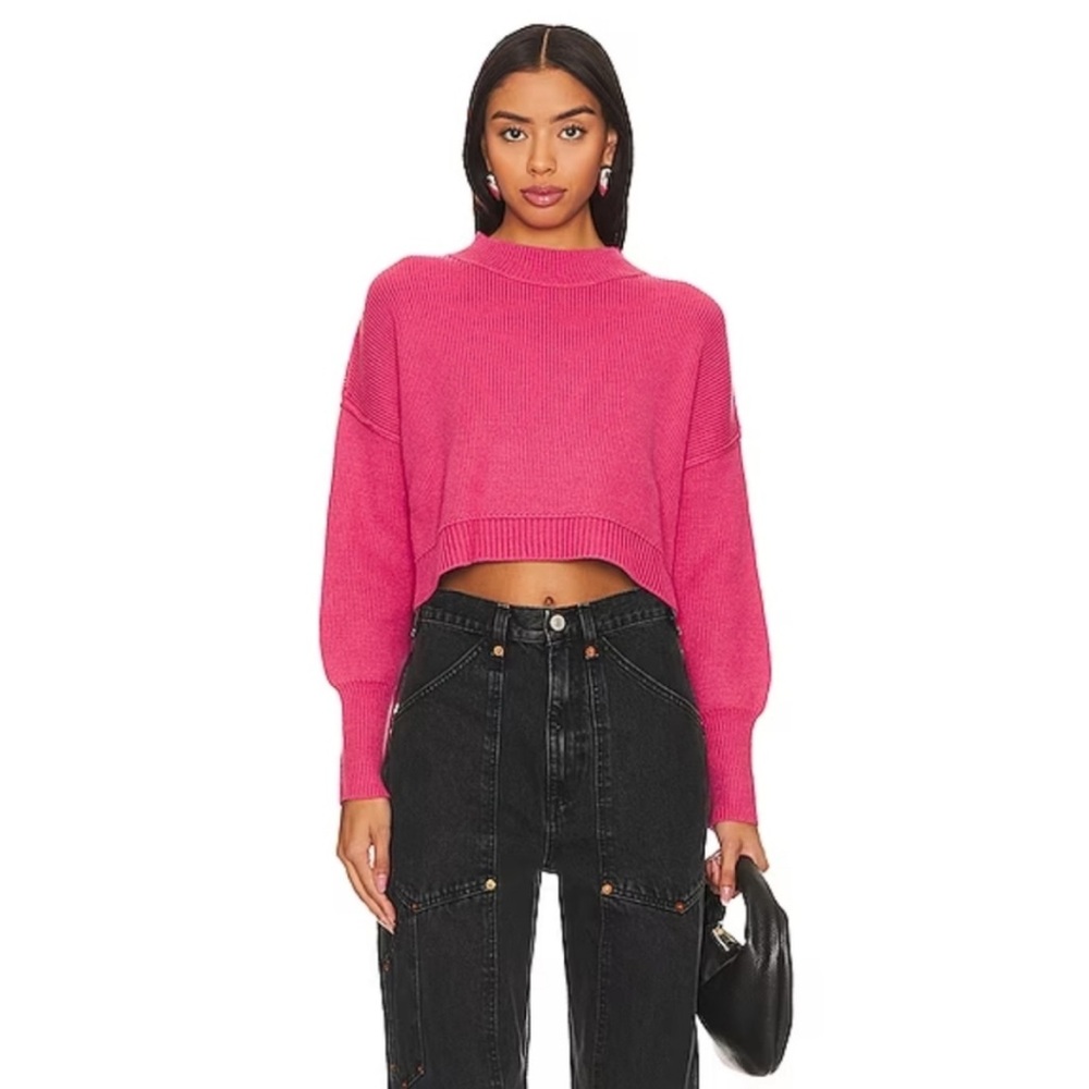 Free People Easy Street Crop Pullover Sz S